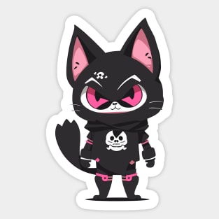 skull neko Sticker